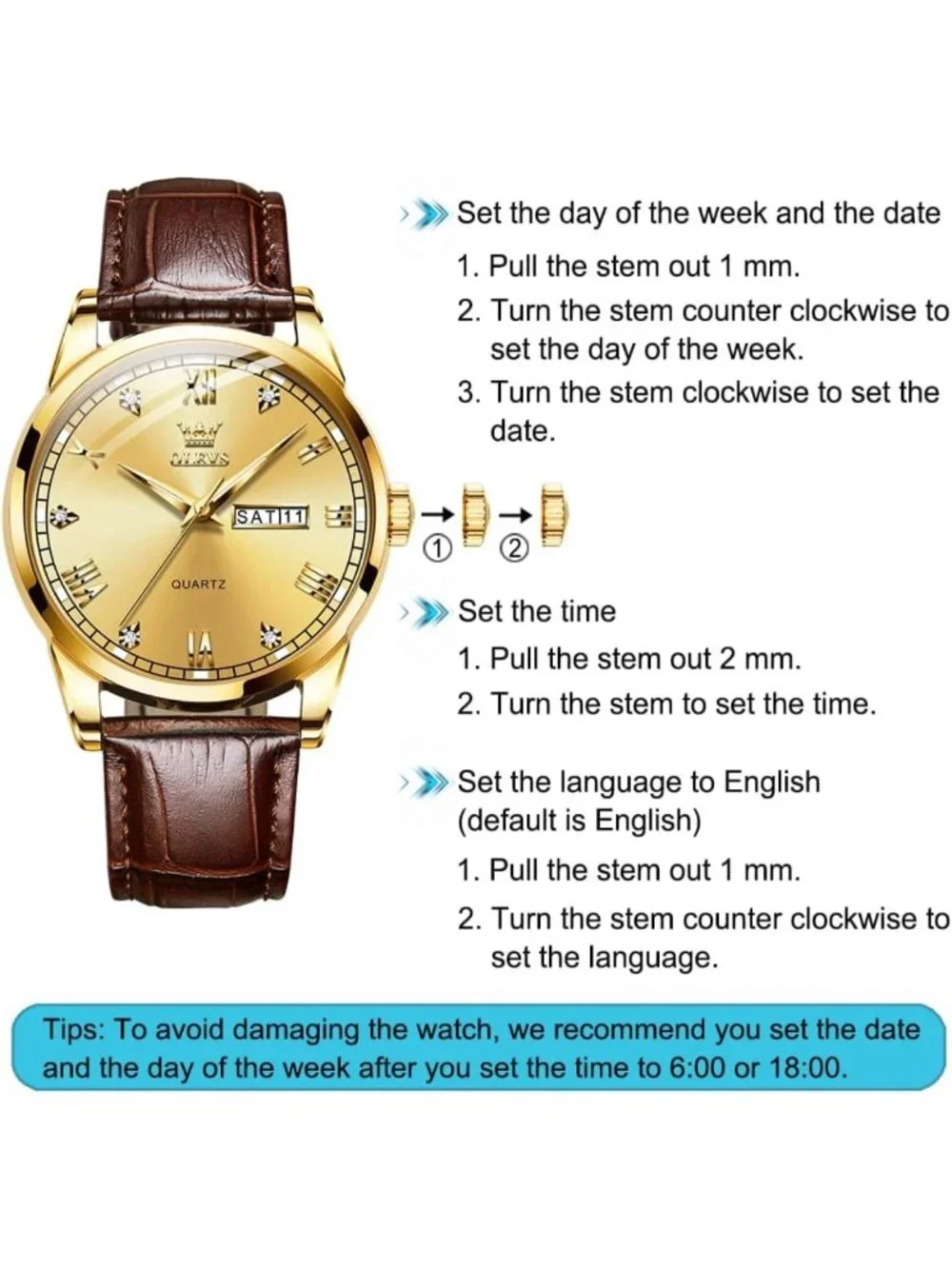 Stylish Men's Analog Quartz Watch with Day & Date, Luminous Hands, 3 Dial Colors